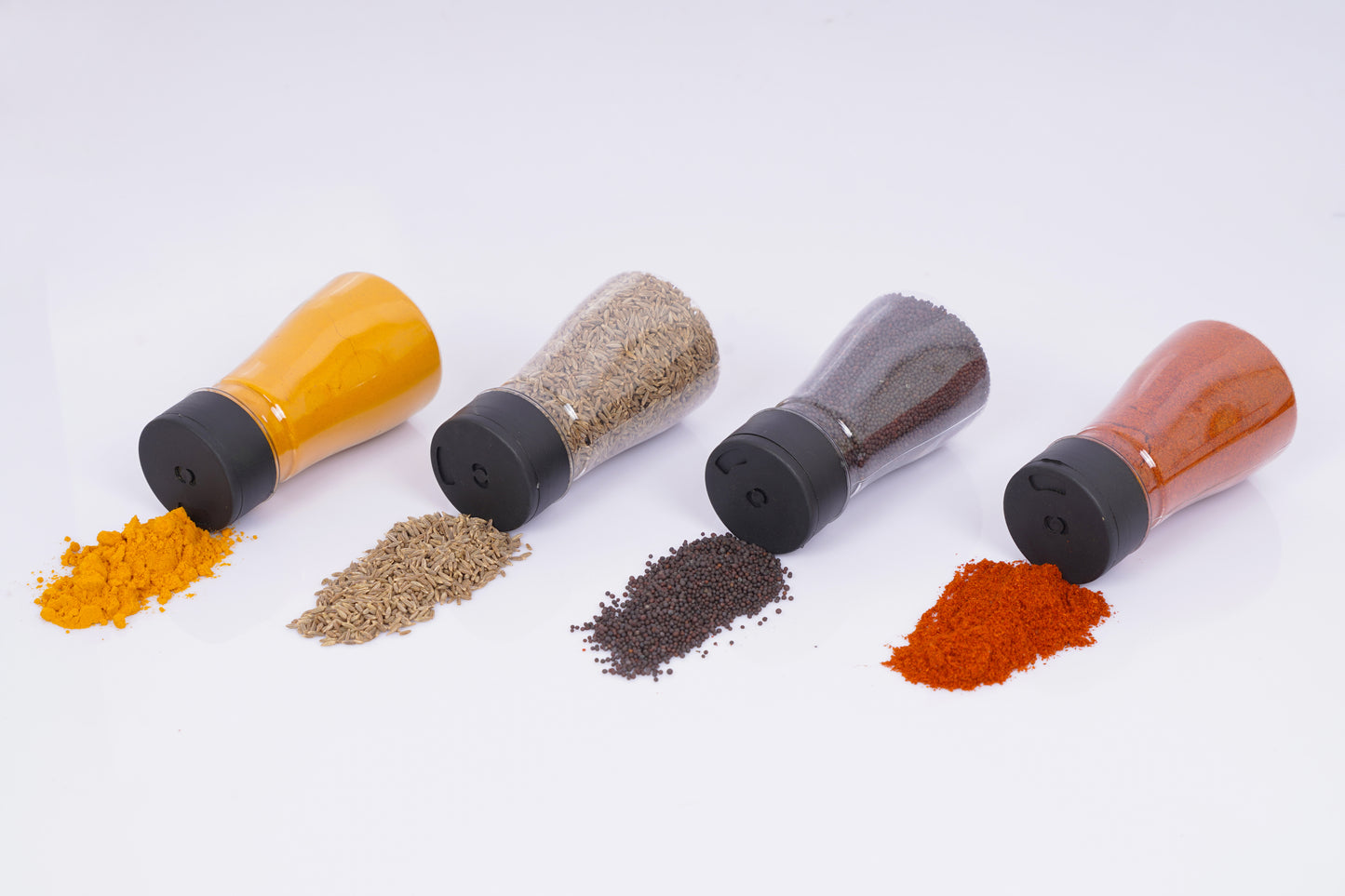 Rotating Black Spice Rack for Kitchen - 8 Bottles