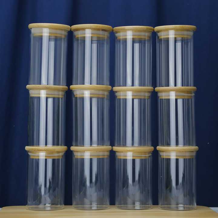 Borosilicate Glass Jars with Bamboo Lid - 270 ml