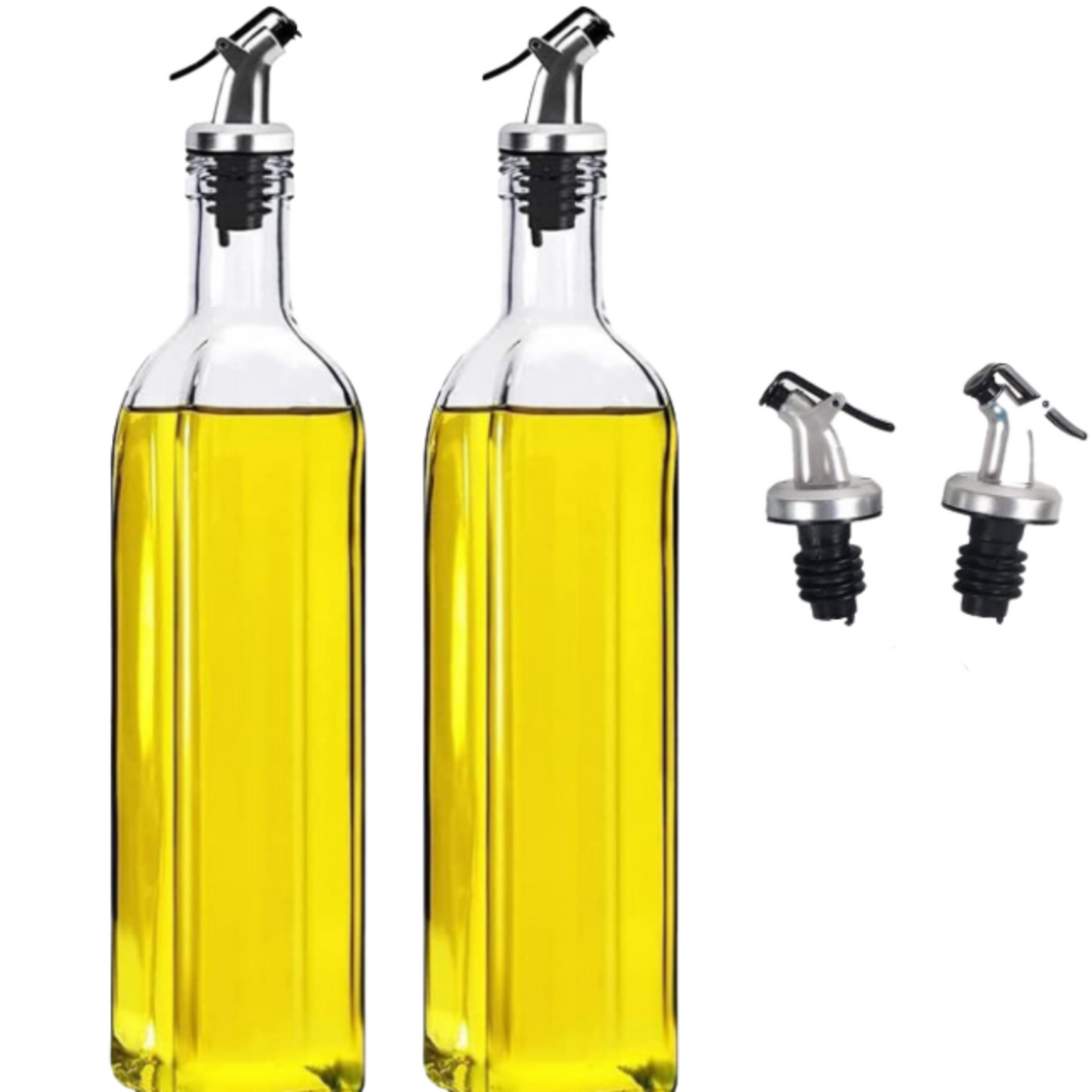 Glass Oil Dispenser 500 ml - Set of 2