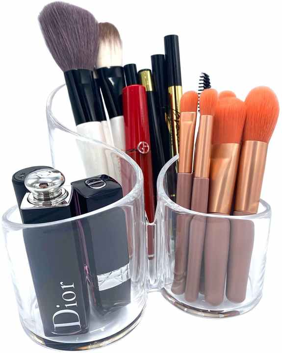 3 Compartment Acrylic Makeup Organiser