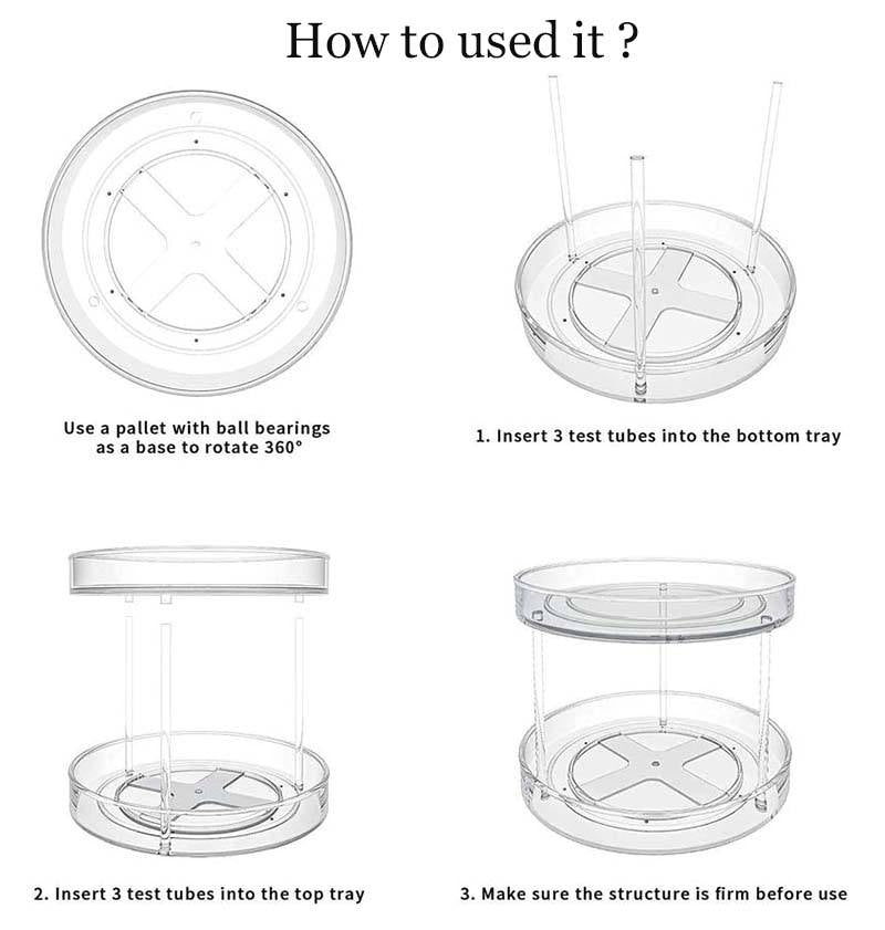 Lazy Susan 2-tier Acrylic Turntable