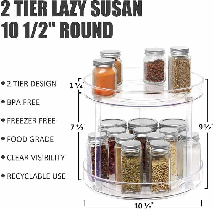 Lazy Susan 2-tier Acrylic Turntable