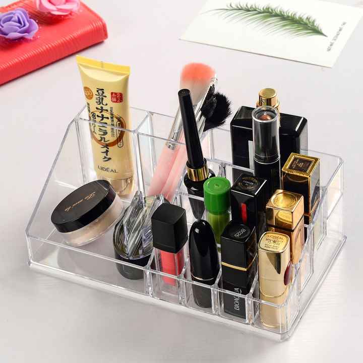 16 Grid Clear Lipstick and Nail Paint Stand